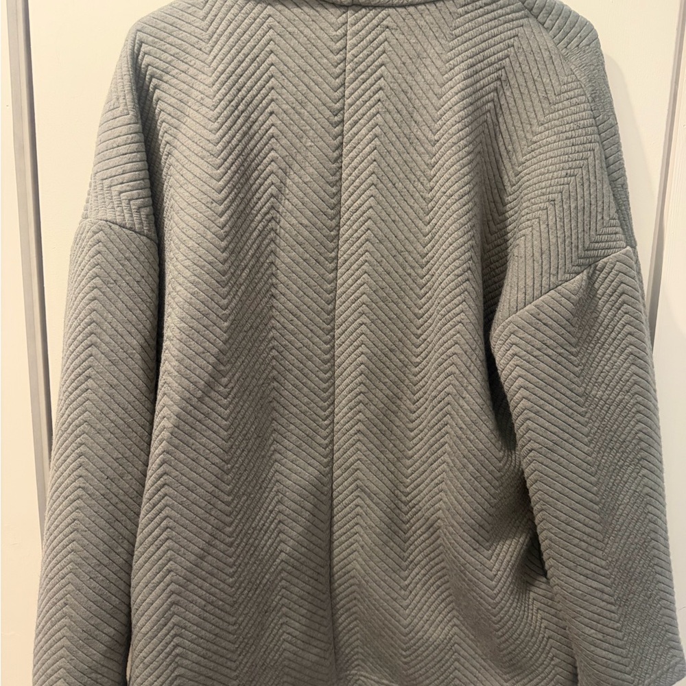 Fabletics Gray Chevron Teddy Jacket - image 2